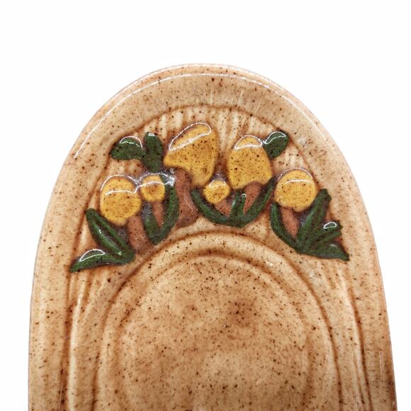 Mushroom Ceramic Salt Pepper Condiment Carrier Holder Decor Vintage 1990 - Picture 2 of 10